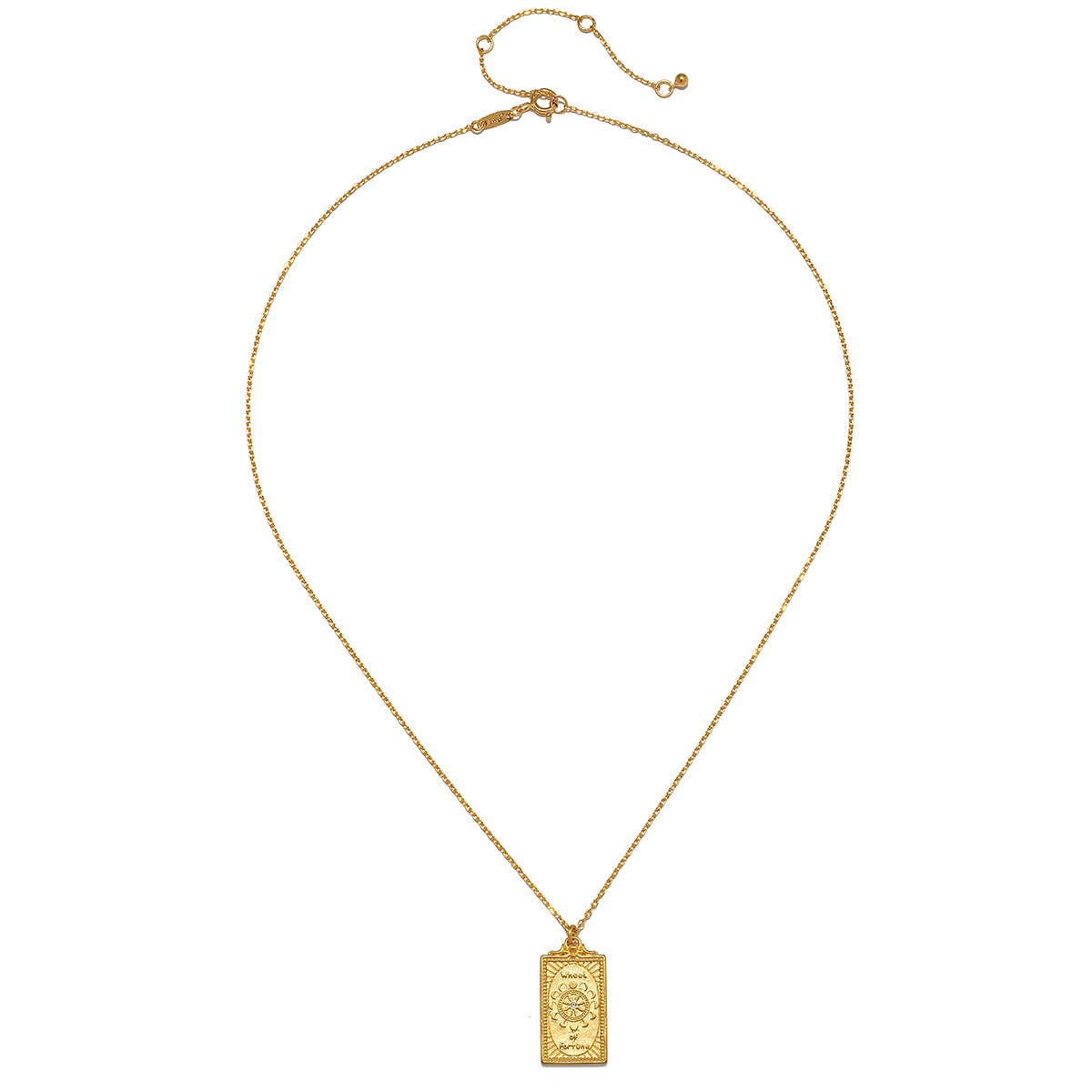 18" Wheel of Fortune tarot card necklace