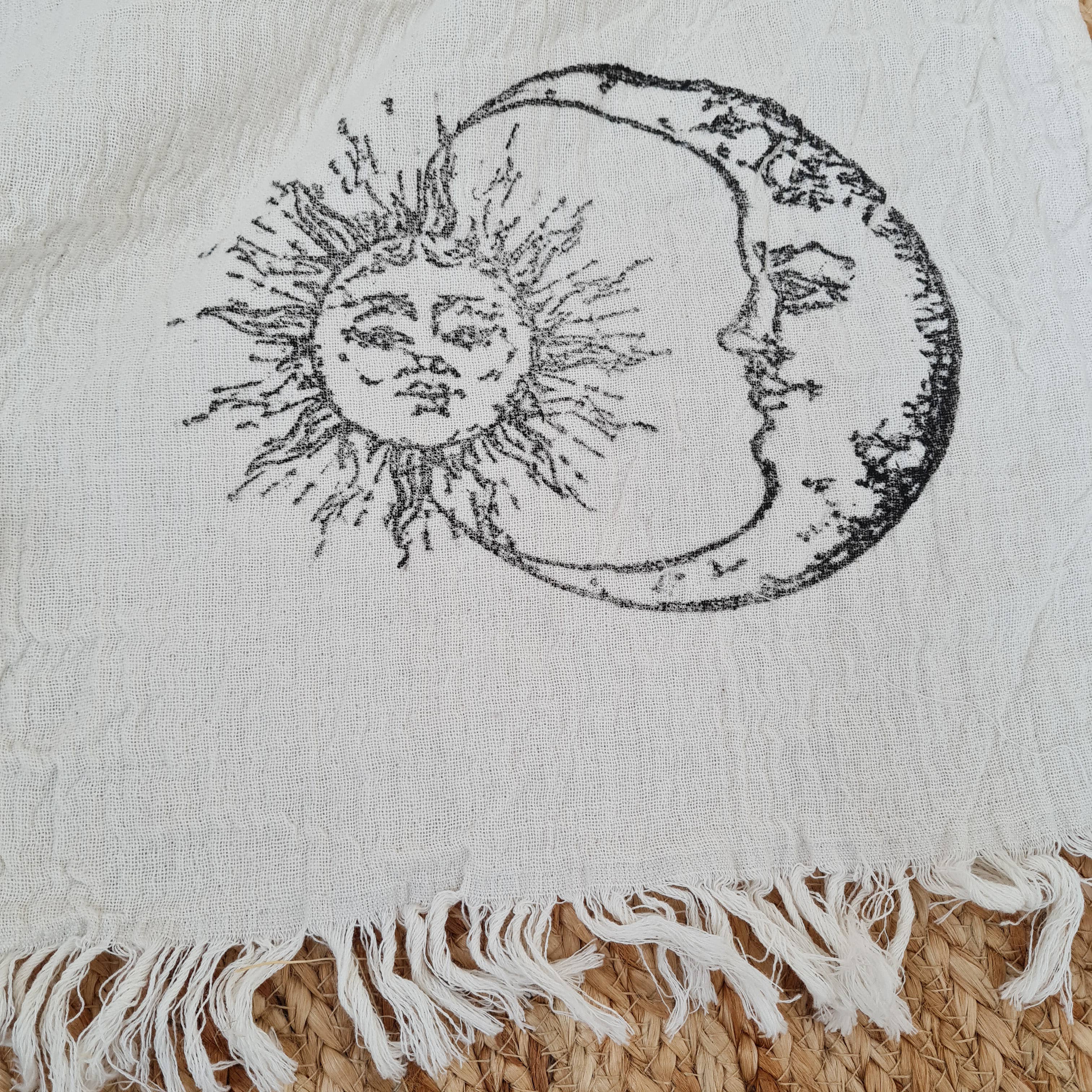 Sun and Moon Throw Blanket