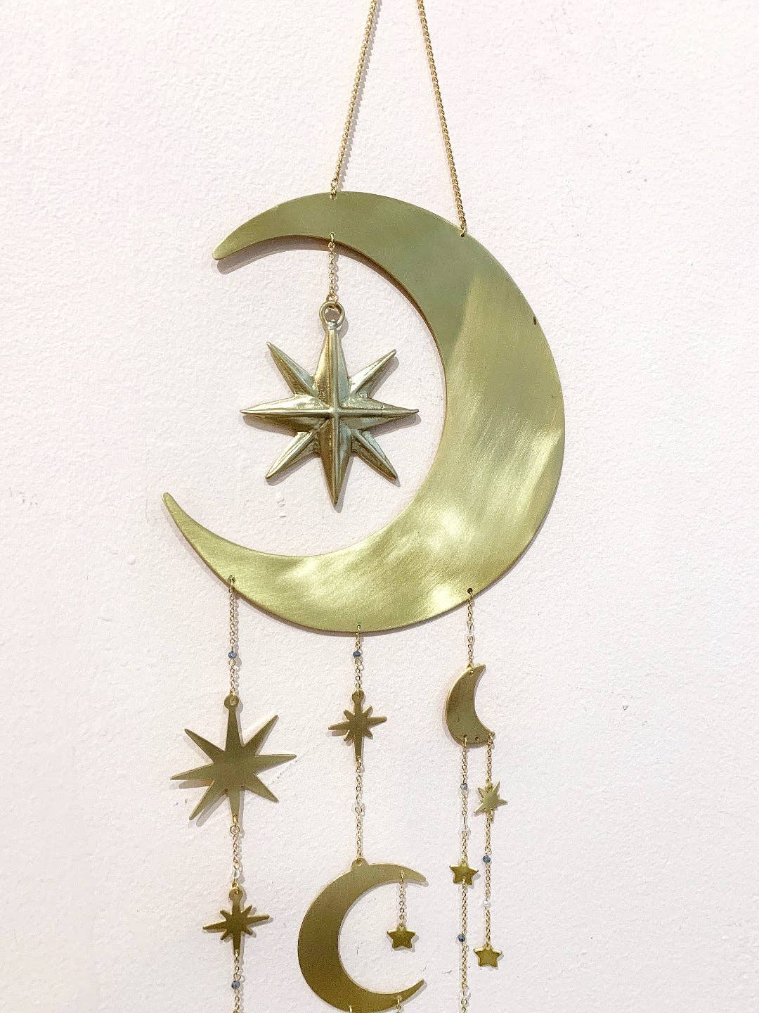 Starry Night Celestial Moon and Star Dreamcatcher