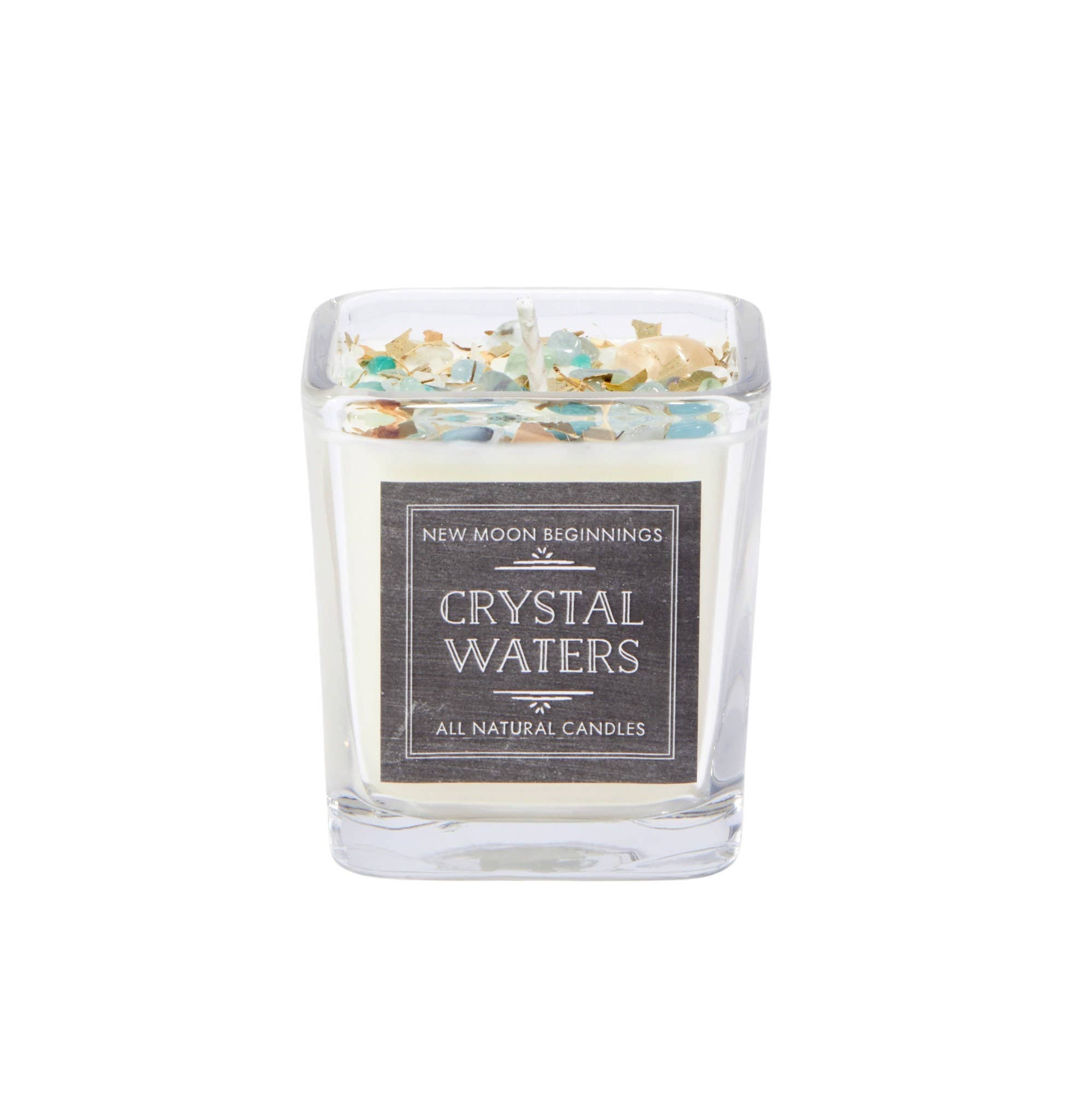 Crystal Waters Candle - Flower, Herb, and Crystal Candles