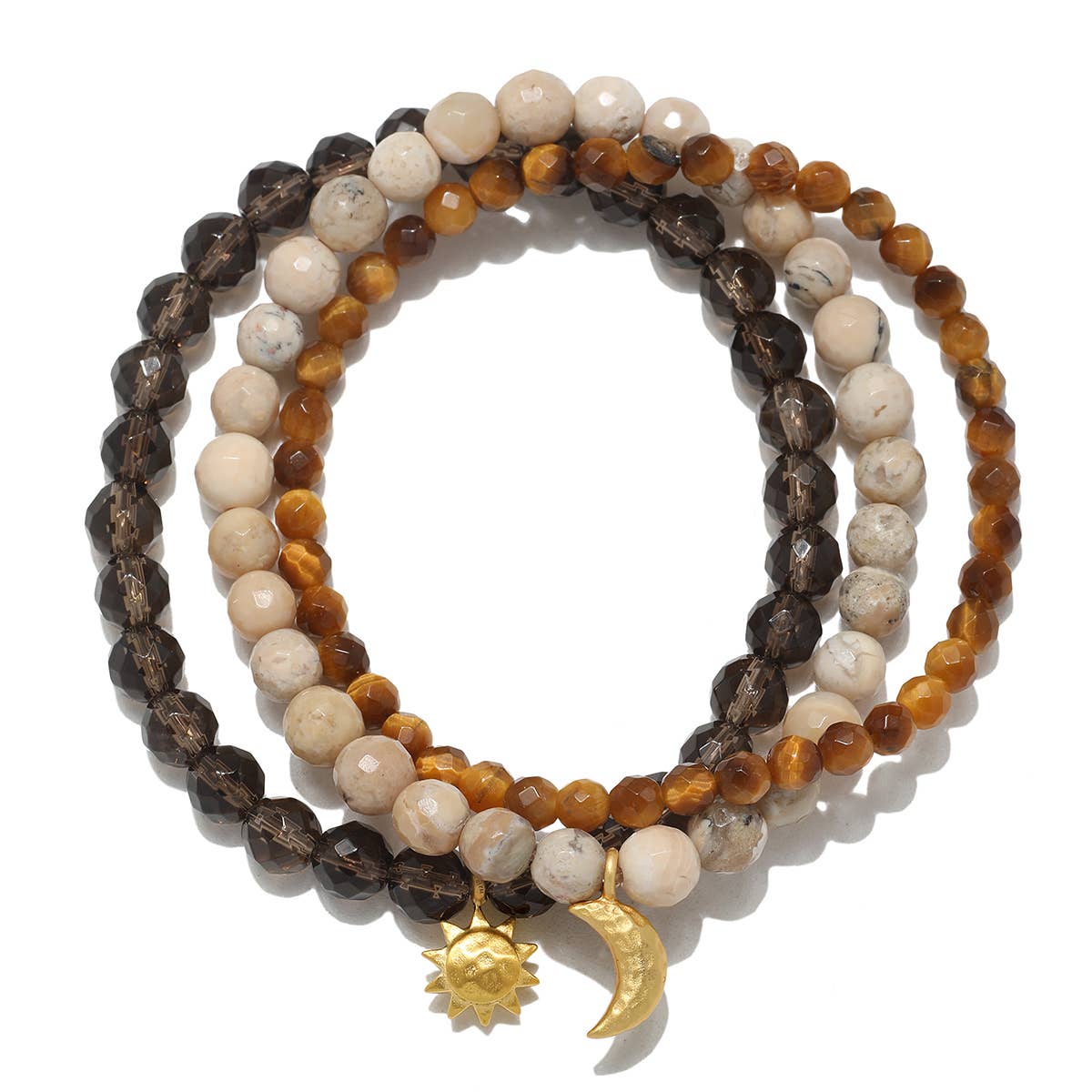 Manifest Balance Gemstone Bracelet Trio