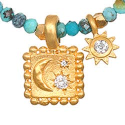 16" Turquoise Celestial Charm Necklace