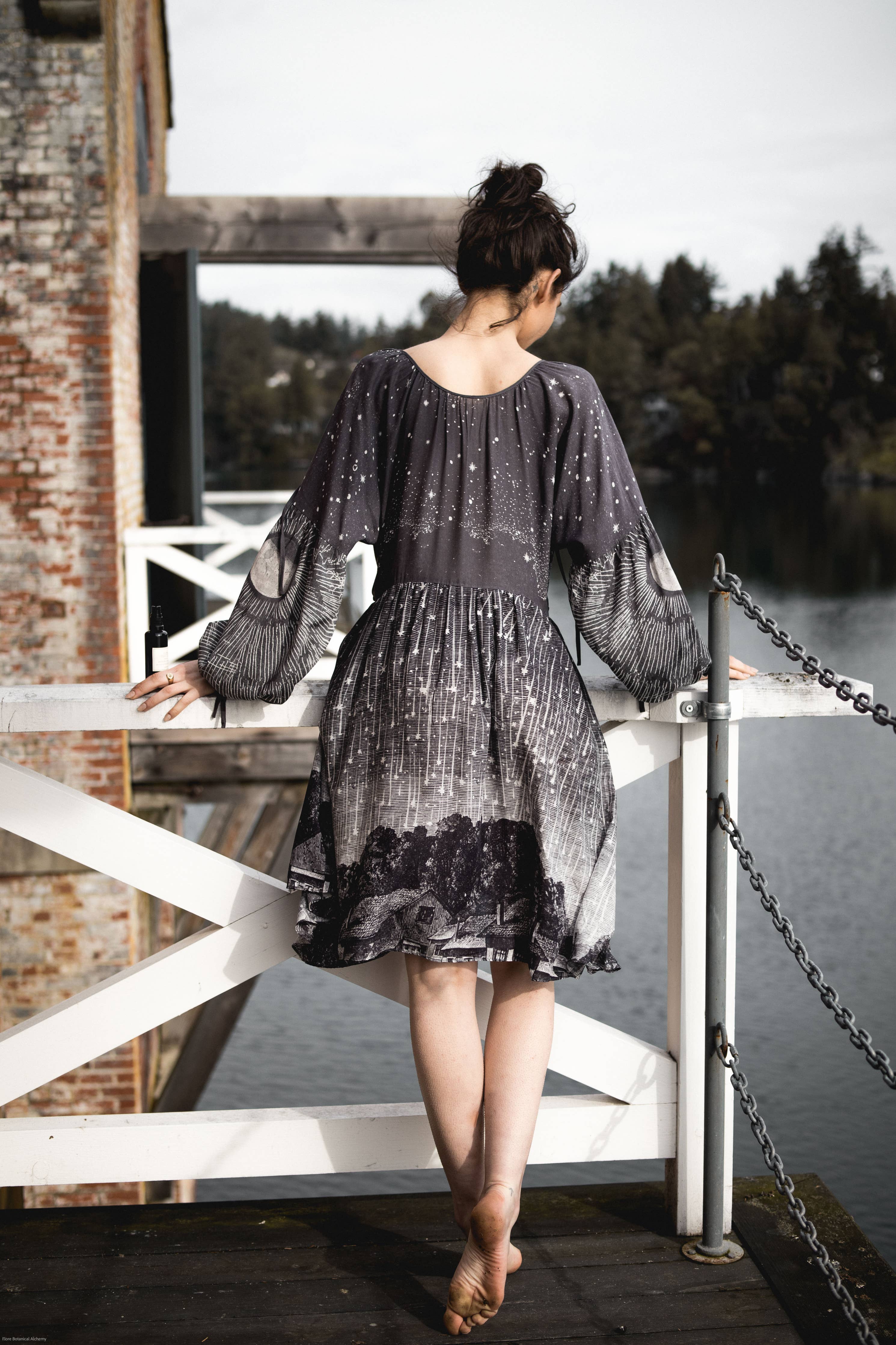 Stargazer Reversible Bamboo Frock Dress, Layering Tunic 