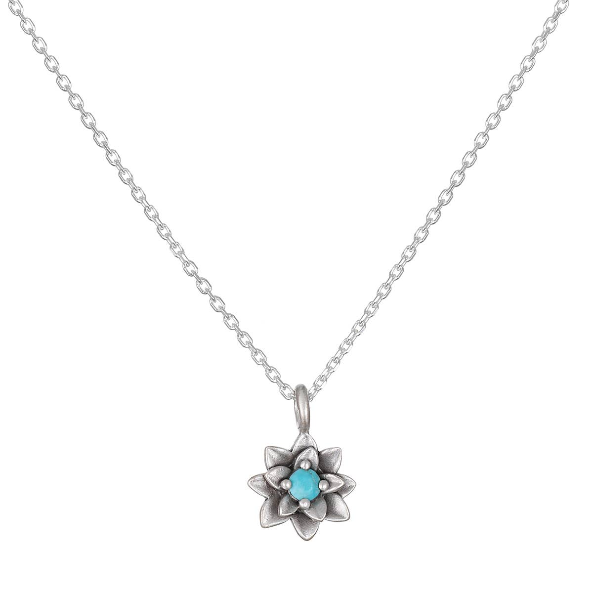 16” Soul Renewal Silver Lotus Necklace