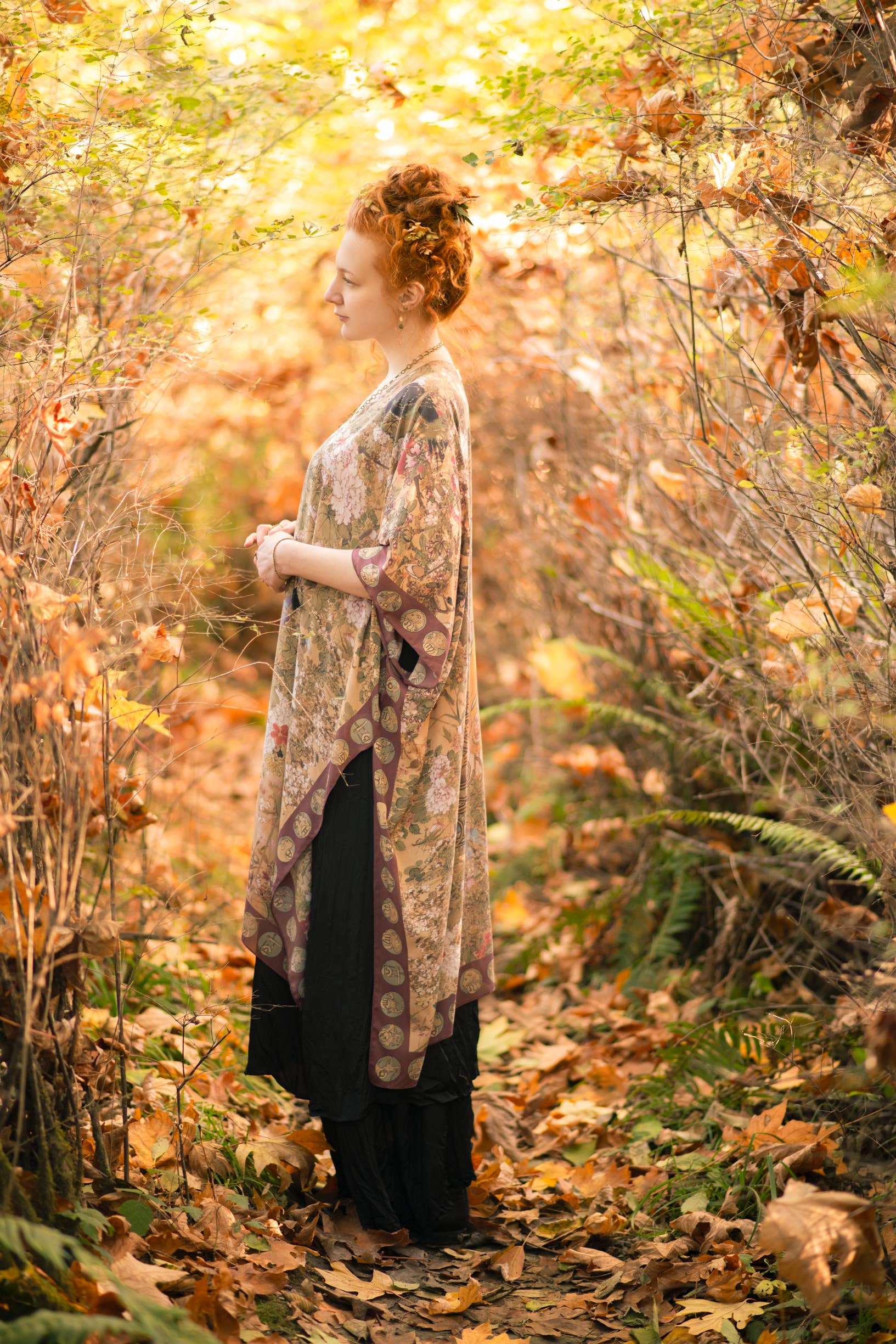 Dream Weaver Bohemian Goddess Starduster Kimono w/Zodiac