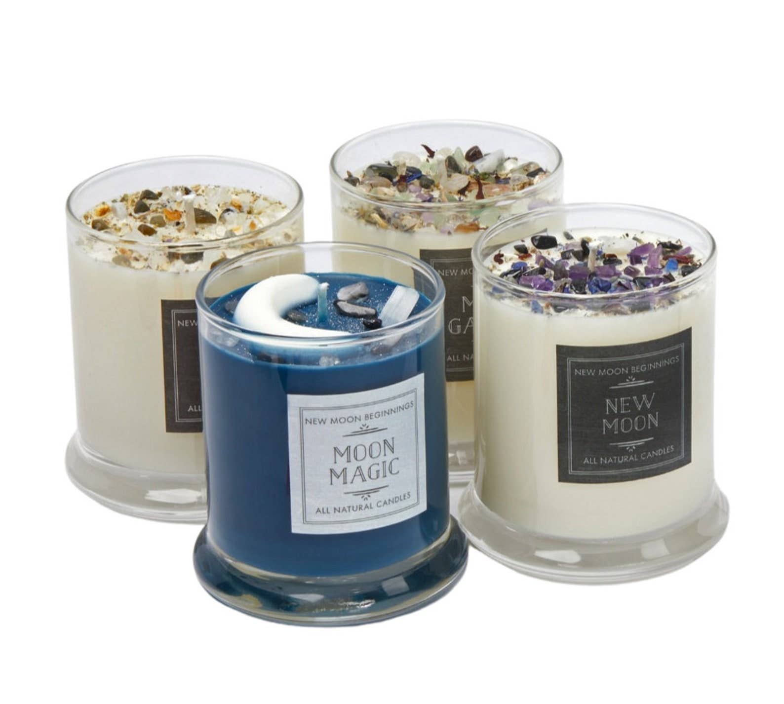 Moon Candles, Ritual Candles, Soy Candle, Crystal Candles
