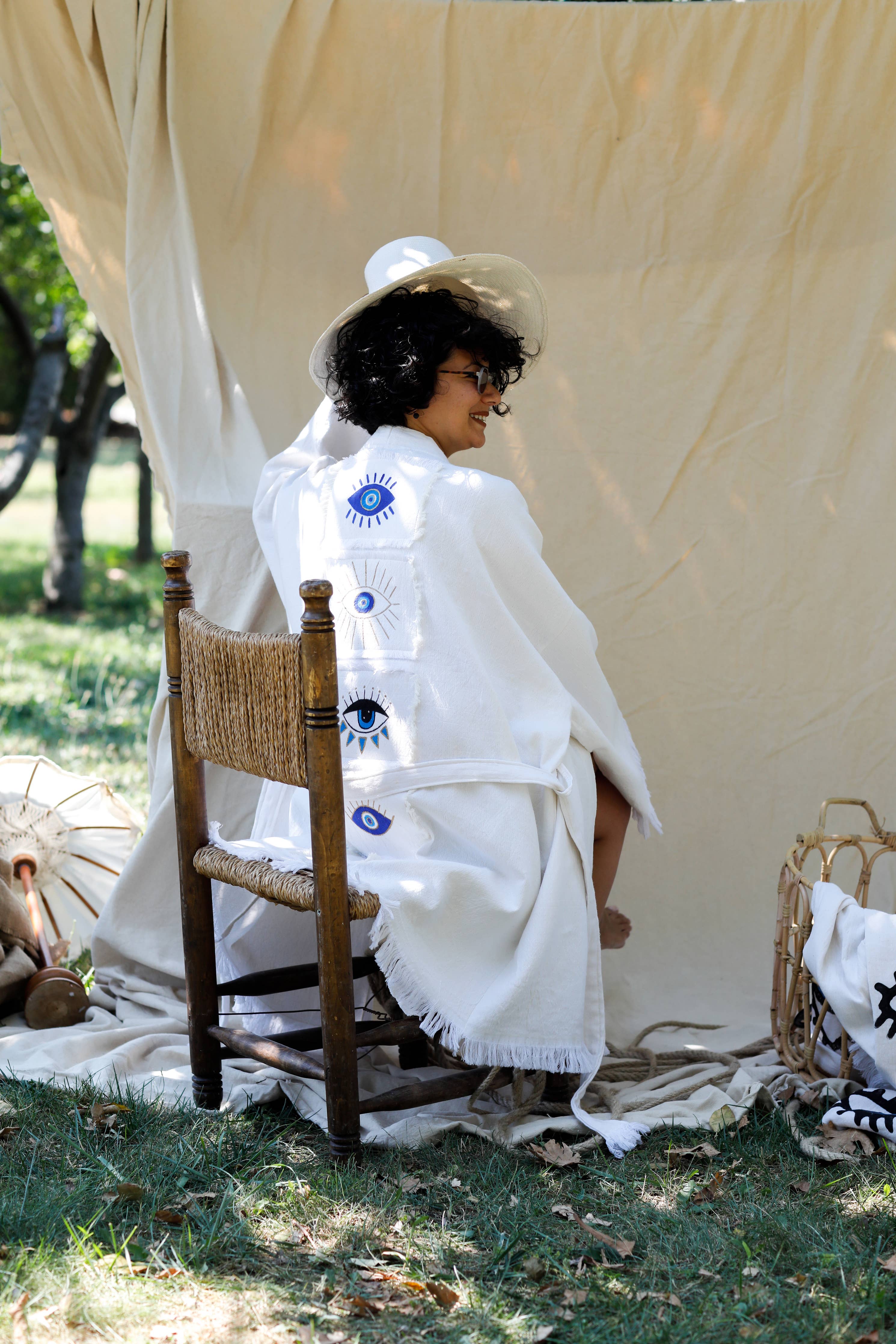 Evil Eyes Kaftan Kimono