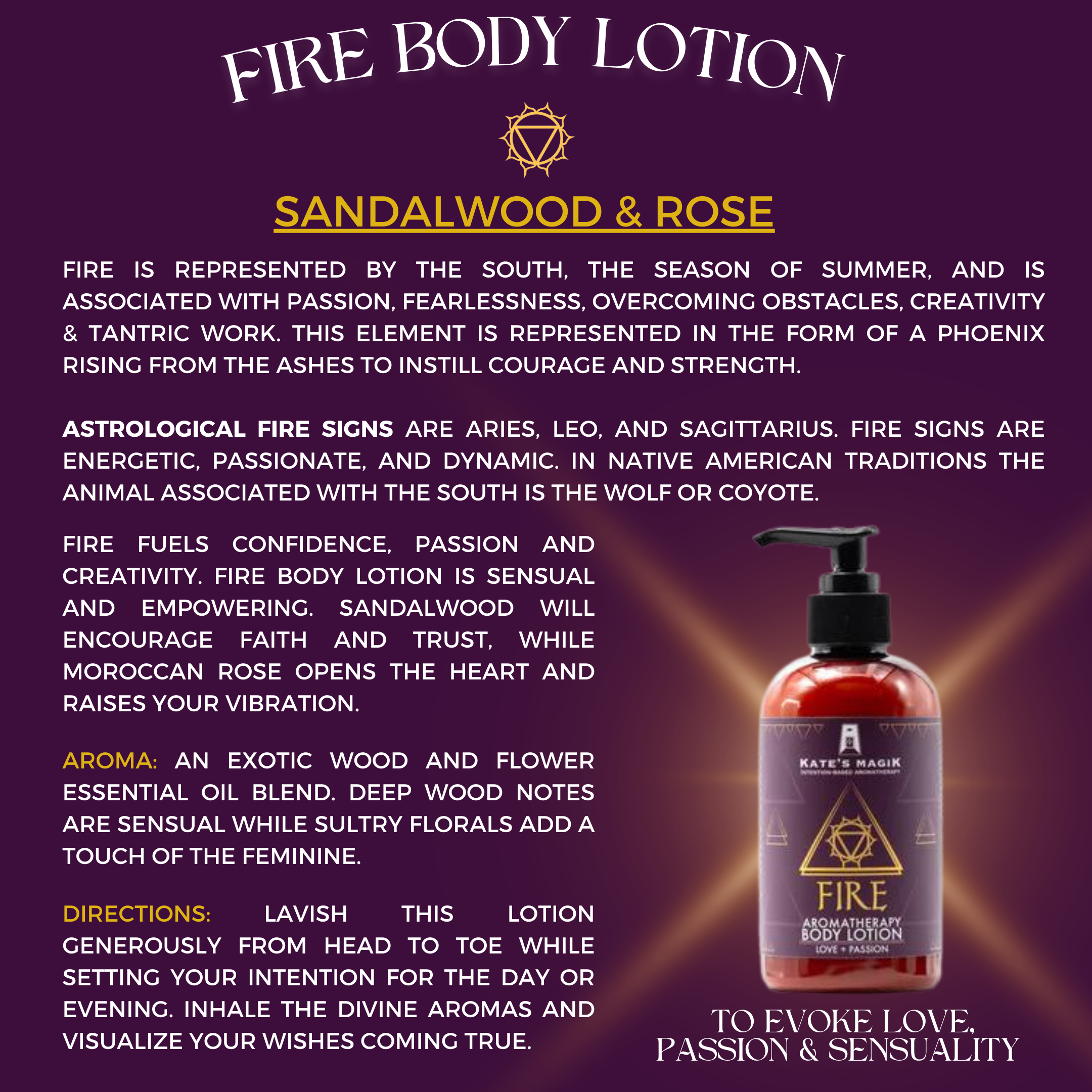 AROMATHERAPY BODY LOTION - Fire