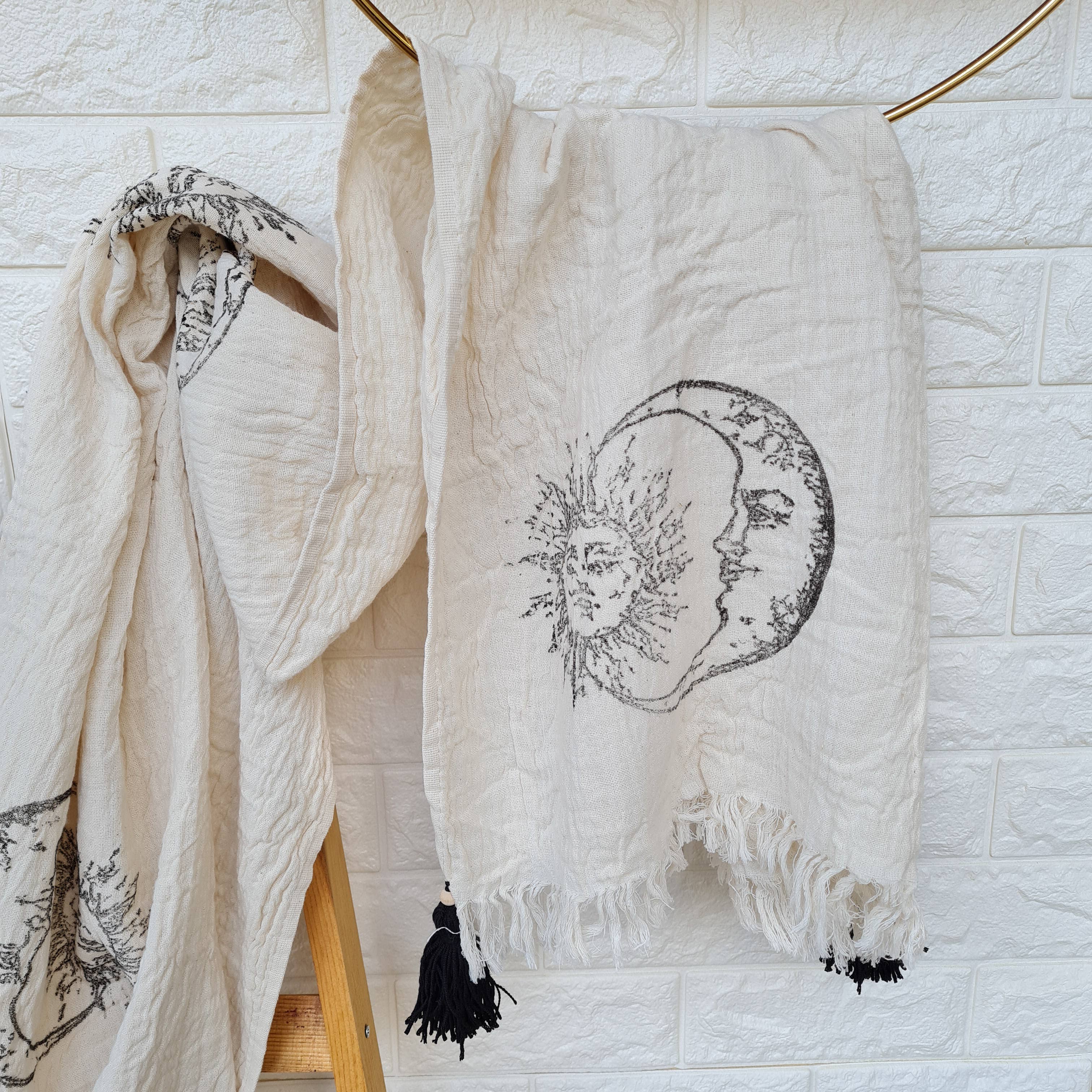 Sun and Moon Throw Blanket